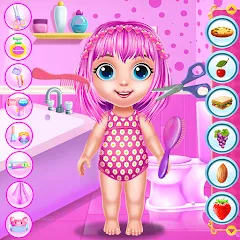 Взлом Baby Girl Caring Pinky Style (Беби Грл Керинг Пинки Стайл)  [МОД Mega Pack] - полная версия apk на Андроид