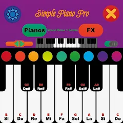 Взломанная Simple Piano Pro (Симпл Пиано Про)  [МОД Меню] - последняя версия apk на Андроид