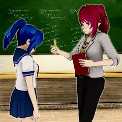 Взломанная Anime Girl School Teacher 3D  [МОД Меню] - стабильная версия apk на Андроид