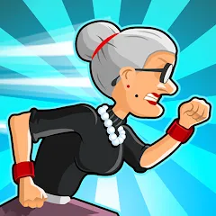 Взломанная Angry Gran Run - Running Game (Энгри Гран Ран)  [МОД Mega Pack] - последняя версия apk на Андроид