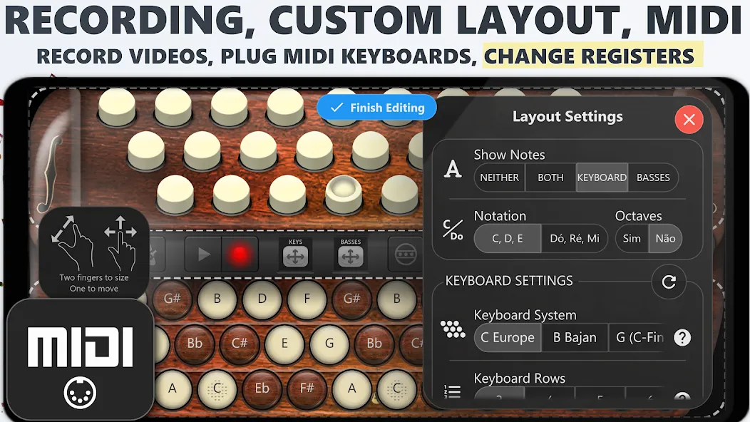Accordion Chromatic Button (Аккордеон с хроматическими кнопками)  [МОД Unlimited Money] Screenshot 5