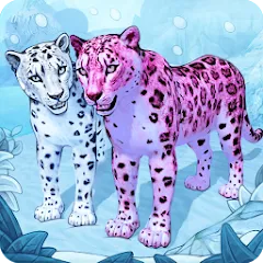 Скачать взломанную Snow Leopard Family Sim Online  [МОД Mega Pack] - стабильная версия apk на Андроид