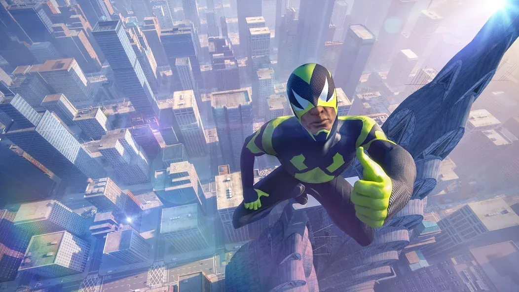 Rope Frog Ninja Hero Car Vegas (Роуп Фрог Ниндзя Герой Кар Вегас)  [МОД Все открыто] Screenshot 1