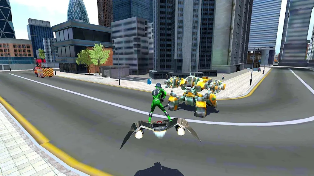 Rope Frog Ninja Hero Car Vegas (Роуп Фрог Ниндзя Герой Кар Вегас)  [МОД Все открыто] Screenshot 2