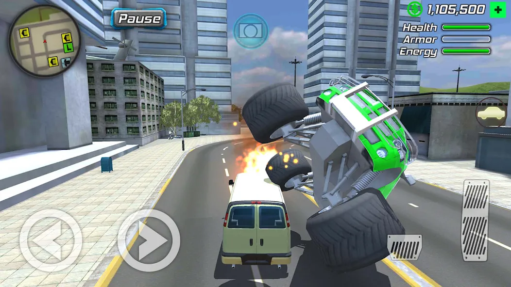 Rope Frog Ninja Hero Car Vegas (Роуп Фрог Ниндзя Герой Кар Вегас)  [МОД Все открыто] Screenshot 3