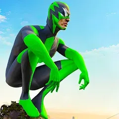 Скачать взломанную Rope Frog Ninja Hero Car Vegas (Роуп Фрог Ниндзя Герой Кар Вегас)  [МОД Все открыто] - стабильная версия apk на Андроид