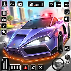 Скачать взломанную Police Car Kids Driving Game (Кидс Полис Геймс)  [МОД Unlimited Money] - последняя версия apk на Андроид