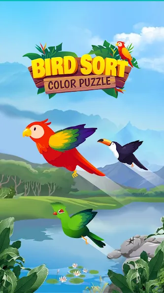 Bird Sort - Color Puzzle  [МОД Много монет] Screenshot 5