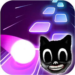 Взломанная Cartoon cat - Hop tiles rush (Картун кэт)  [МОД Меню] - стабильная версия apk на Андроид