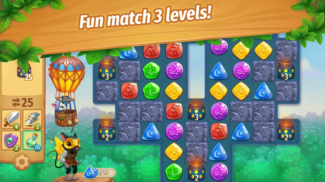 Strongblade: Match 3 Game (Стронгблейд)  [МОД Unlimited Money] Screenshot 2