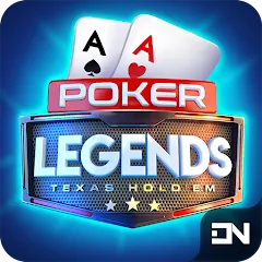 Взломанная Poker Legends - Texas Hold'em (Покер Легенды)  [МОД Много монет] - последняя версия apk на Андроид