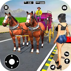 Взломанная Horse Cart Taxi Transport Game  [МОД Много монет] - стабильная версия apk на Андроид