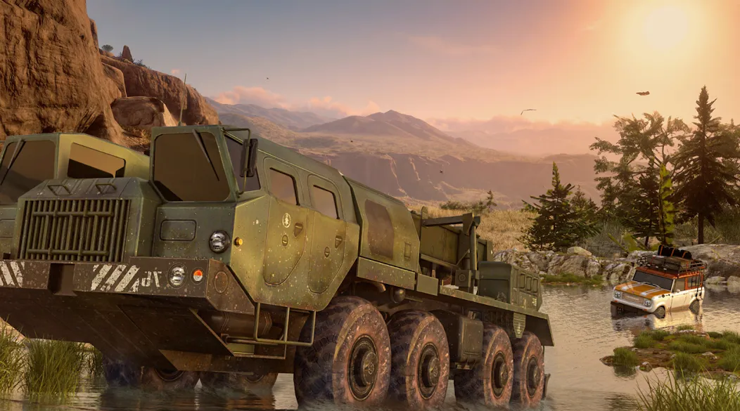 Offroad Mud Truck Driving Sim  [МОД Unlimited Money] Screenshot 1