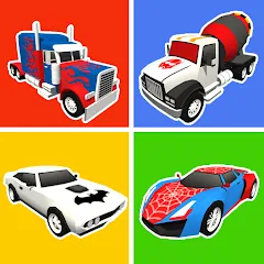 Взлом Superhero Car Merge Battle  [МОД Бесконечные монеты] - последняя версия apk на Андроид