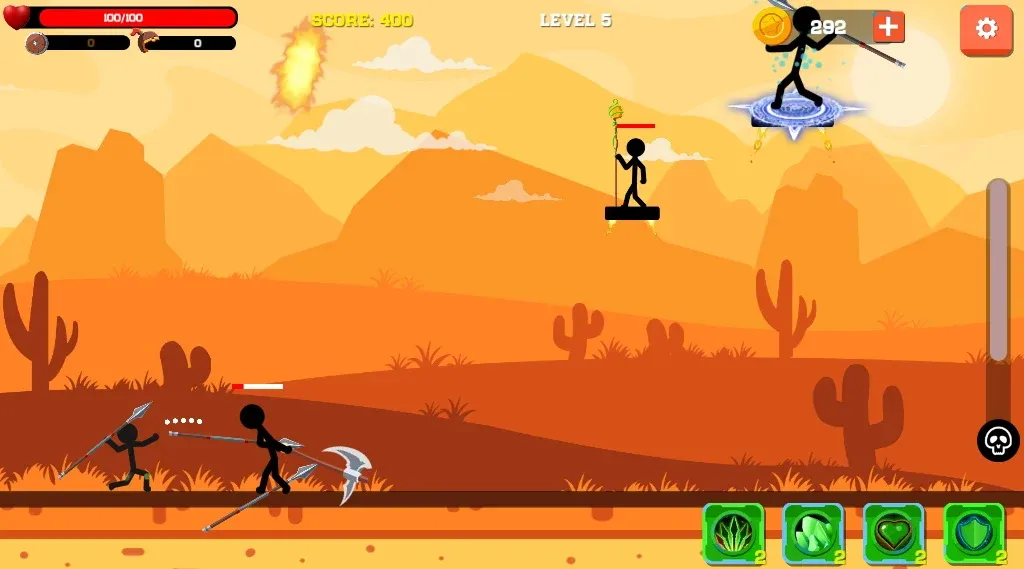 Spear war with Stickman (Спир вар)  [МОД Unlimited Money] Screenshot 1