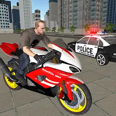 Взломанная Bike Driving: Police Chase  [МОД Unlimited Money] - полная версия apk на Андроид