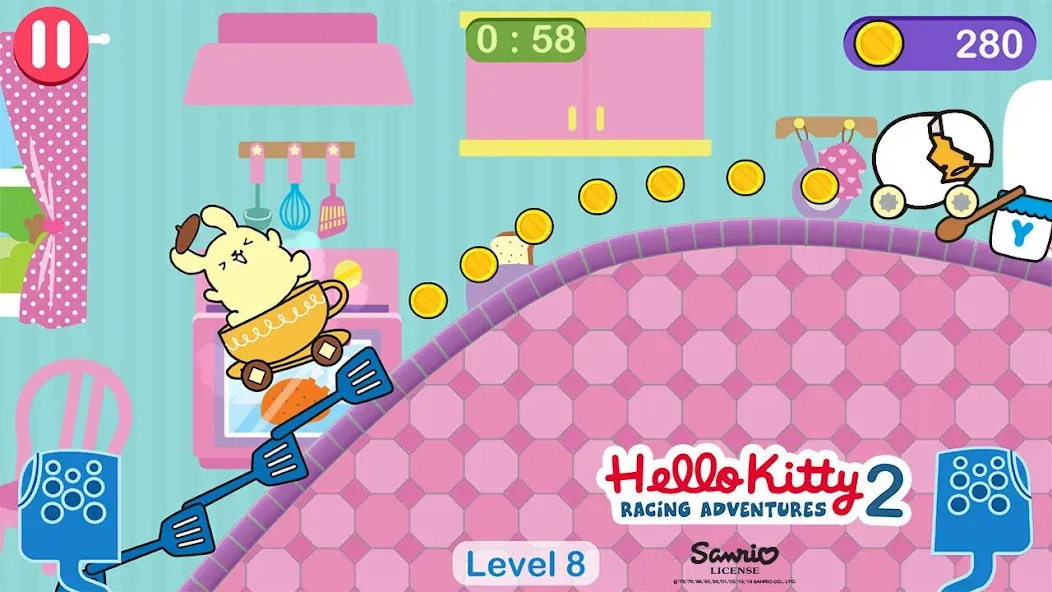 Hello Kitty games - car game  [МОД Меню] Screenshot 2