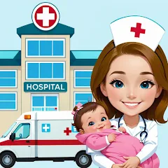 Скачать взломанную My Hospital Town Doctor Games  [МОД Menu] - стабильная версия apk на Андроид