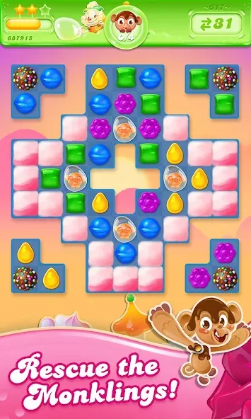 Candy Crush Jelly Saga (Кенди Краш Джелли Сага)  [МОД Все открыто] Screenshot 3