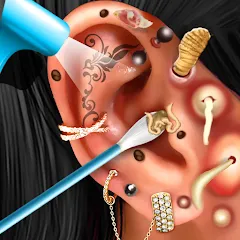 Скачать взломанную Ear Salon ASMR Ear Wax& Tattoo (АСМР)  [МОД Много монет] - полная версия apk на Андроид