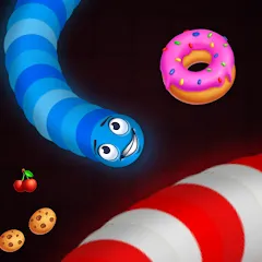 Скачать взломанную Snake vs Worms: Fun .io Zone  [МОД Menu] - стабильная версия apk на Андроид