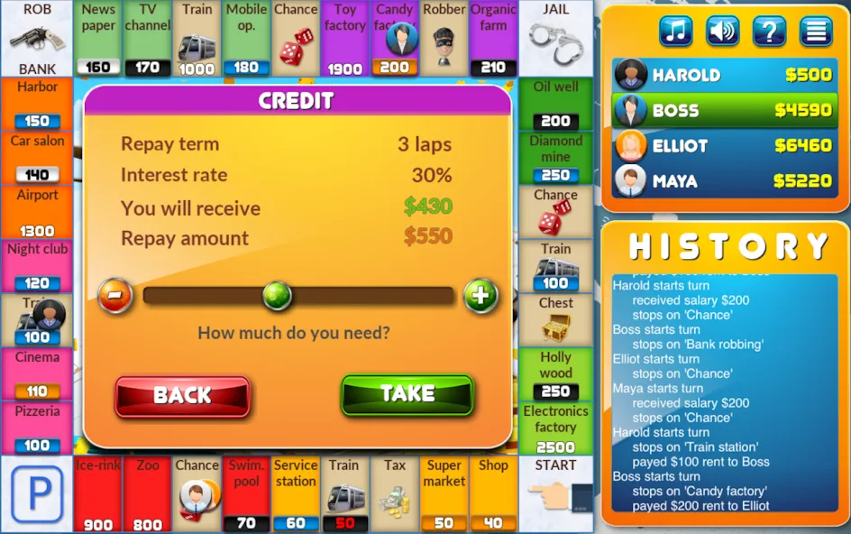 CrazyPoly - Business Dice Game (КрейзиПоли)  [МОД Бесконечные монеты] Screenshot 4