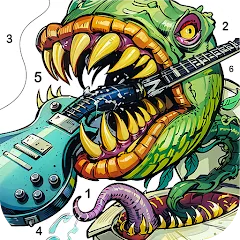 Скачать взломанную Dark Fantasy Coloring Games  [МОД Бесконечные монеты] - стабильная версия apk на Андроид