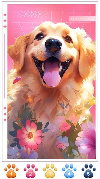 Dog Coloring, Color by number  [МОД Unlocked] Screenshot 3
