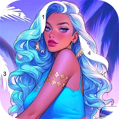 Взломанная Paint Color: Color by number  [МОД Много денег] - стабильная версия apk на Андроид
