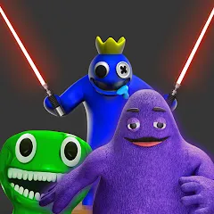 Взломанная Grimace monster playground (Батл Плейграунд Монстерс)  [МОД Меню] - полная версия apk на Андроид