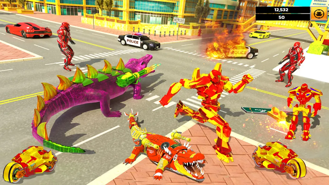 Robot Game Transform Crocodile  [МОД Mega Pack] Screenshot 5