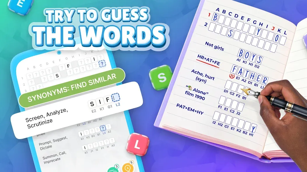 Acrostics－Cross Word Puzzles  [МОД Unlimited Money] Screenshot 1