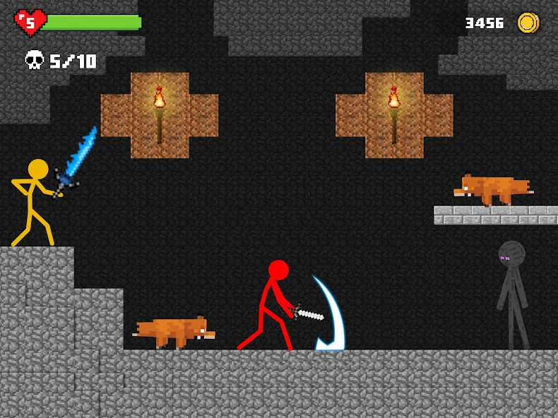 Stick-man Battle - Craft World  [МОД Menu] Screenshot 1