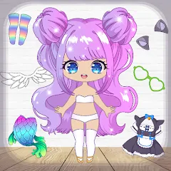 Взломанная Chibi Dress Up Games for Girls  [МОД Все открыто] - стабильная версия apk на Андроид