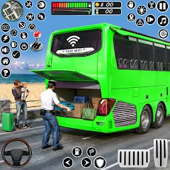 Взломанная Coach Tourist Bus City Driving  [МОД Unlocked] - полная версия apk на Андроид