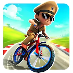 Скачать взломанную Little Singham Cycle Race (Литл Сингам Велосипедная Гонка)  [МОД Unlocked] - стабильная версия apk на Андроид