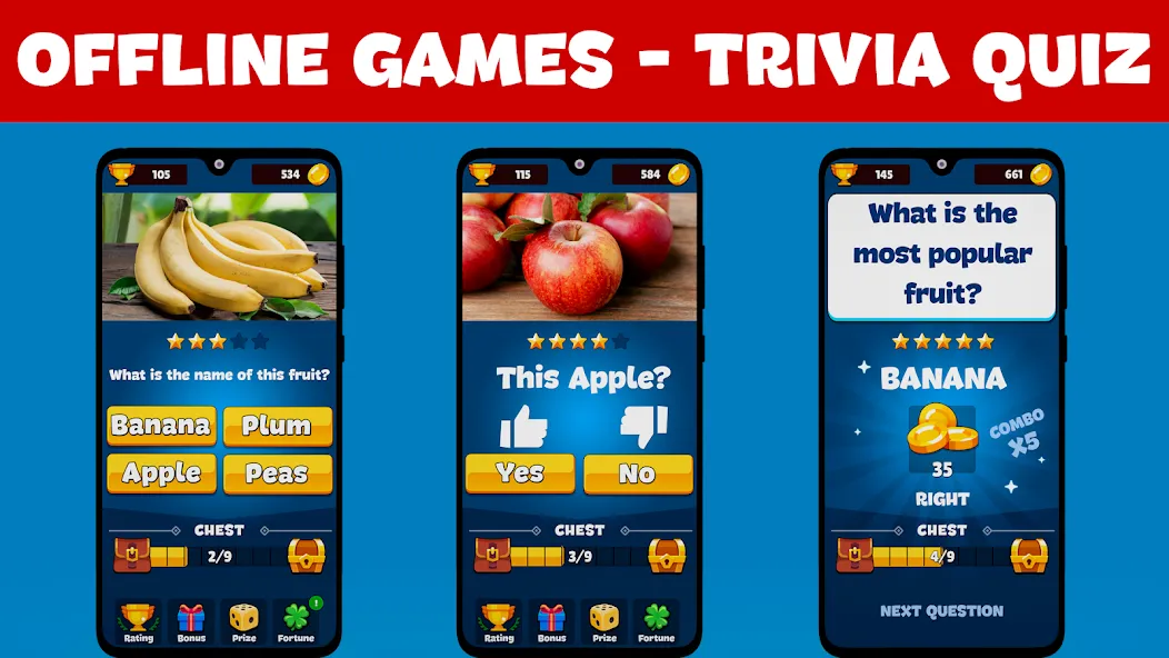 Trivia Quiz: Fun Offline Games  [МОД Много денег] Screenshot 1