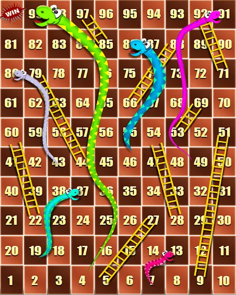 Snake and ladder (Змеи и лестницы)  [МОД Бесконечные монеты] Screenshot 1