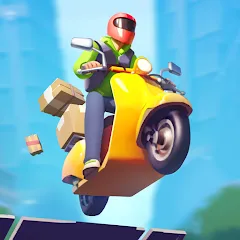 Скачать взломанную Moto City: Mad Bike Delivery (Мото Сити)  [МОД Много денег] - полная версия apk на Андроид