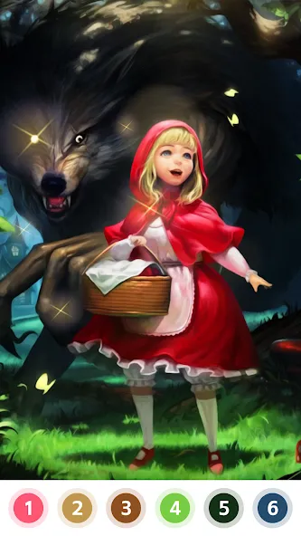 Myth & Fairy Color by Number  [МОД Бесконечные монеты] Screenshot 5