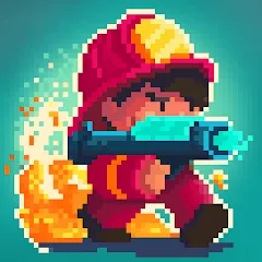 Взломанная Firefighter: pixel shooter  [МОД Бесконечные монеты] - полная версия apk на Андроид