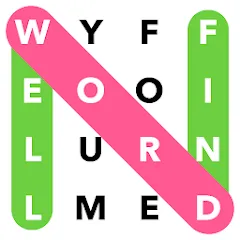 Скачать взломанную Word Heaps Search - Word Games (Ворд Хипс Срч)  [МОД Бесконечные деньги] - полная версия apk на Андроид